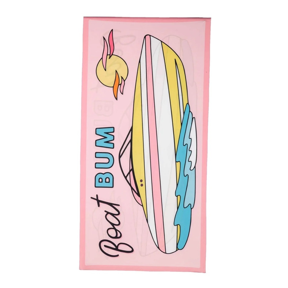 Katydid Colorful Quick Dry Beach Towel with Boat Design